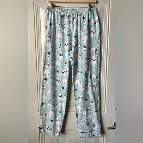 BedHead Pajamas M Organic Cotton Polar Bear Print Made USA - Picture 5 of 16